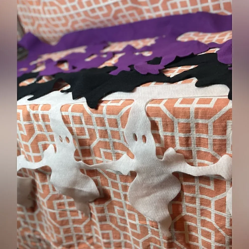 👻🎃👻 3 NEW! Halloween Decorative Felt Banners Ghost Bats & Witches